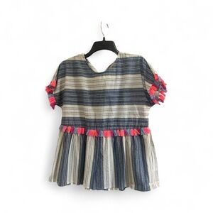 Savanna Jane Striped Top with Pink Highlights